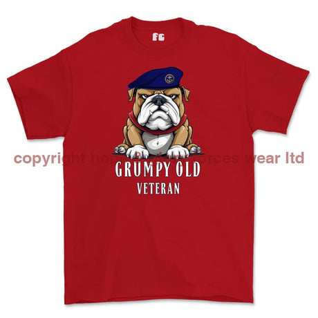 Grumpy Old Royal Navy Veteran Printed T-Shirt - Red