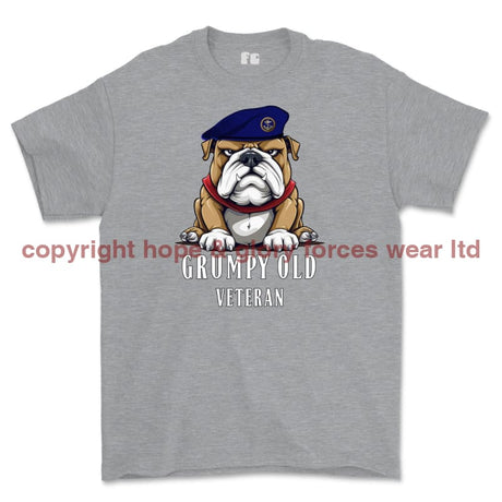 Grumpy Old Royal Navy Veteran Printed T-Shirt - Sports Grey