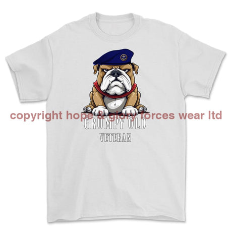 Grumpy Old Royal Navy Veteran Printed T-Shirt - White