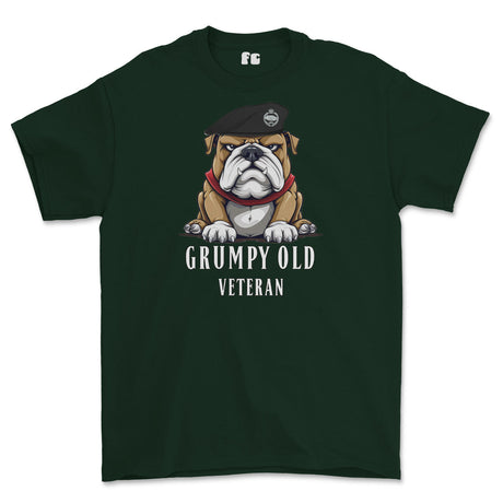 Grumpy Old RTR Tankie Veteran Printed T-Shirt - Forest Green