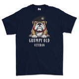 Grumpy Old RTR Tankie Veteran Printed T-Shirt - Navy Blue