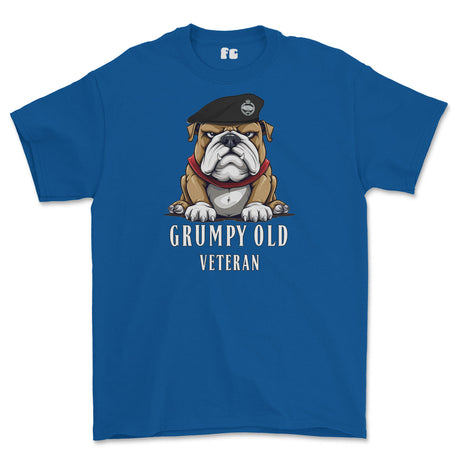 Grumpy Old RTR Tankie Veteran Printed T-Shirt - Royal Blue