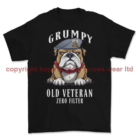 Grumpy Old Scots Dragoon Guards Veteran Printed T-Shirt - Black