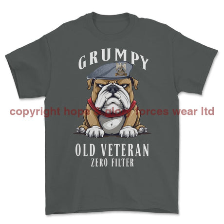 Grumpy Old Scots Dragoon Guards Veteran Printed T-Shirt - Charcoal