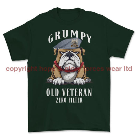 Grumpy Old Scots Dragoon Guards Veteran Printed T-Shirt - Commando Green