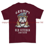 Grumpy Old Scots Dragoon Guards Veteran Printed T-Shirt - Maroon