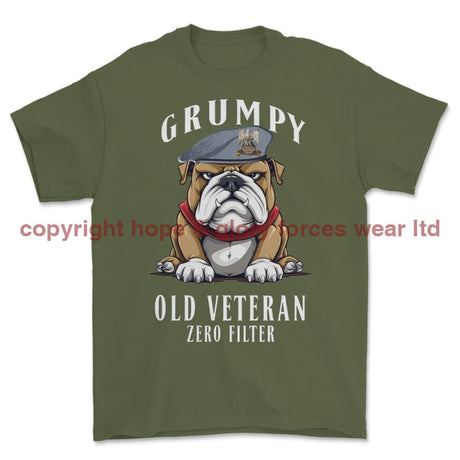 Grumpy Old Scots Dragoon Guards Veteran Printed T-Shirt - Military Green