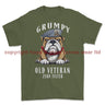 Grumpy Old Scots Dragoon Guards Veteran Printed T-Shirt - Military Green