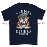 Grumpy Old Scots Dragoon Guards Veteran Printed T-Shirt - Navy Blue
