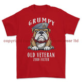 Grumpy Old Scots Dragoon Guards Veteran Printed T-Shirt - Red