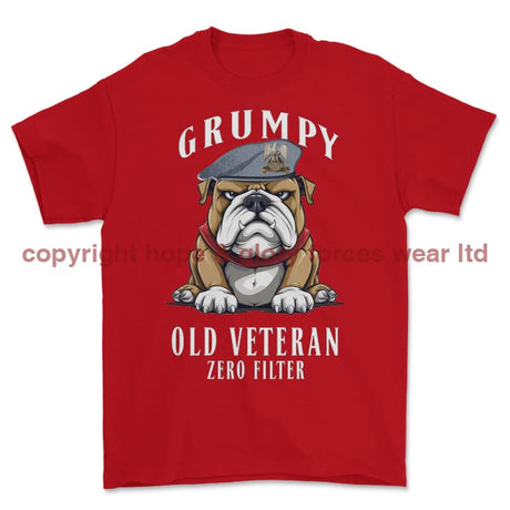 Grumpy Old Scots Dragoon Guards Veteran Printed T-Shirt - Red