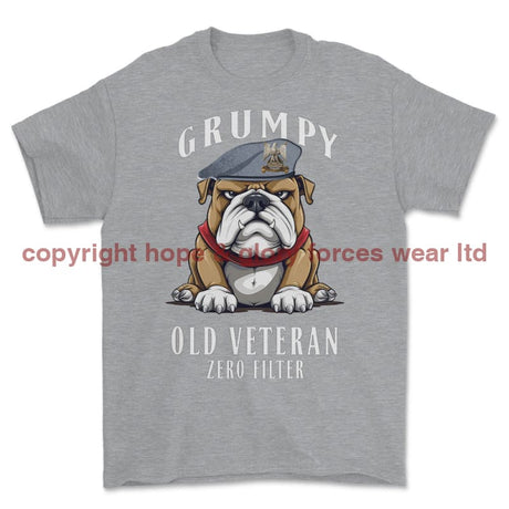 Grumpy Old Scots Dragoon Guards Veteran Printed T-Shirt - Sports Grey