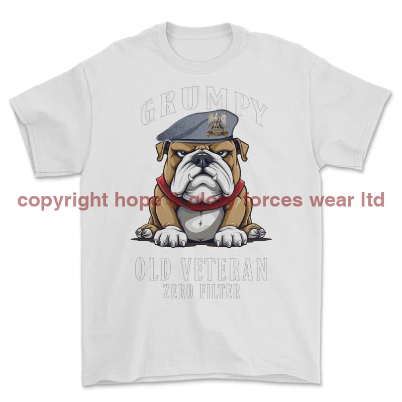 Grumpy Old Scots Dragoon Guards Veteran Printed T-Shirt - White