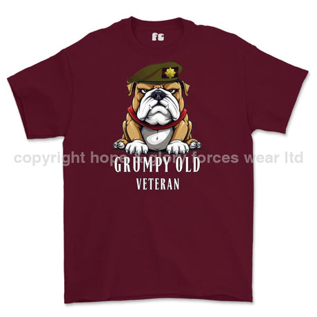 Grumpy Old Scots Guards Veteran Printed T-Shirt - Maroon