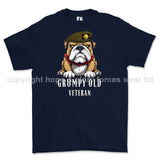 Grumpy Old Scots Guards Veteran Printed T-Shirt - Navy Blue