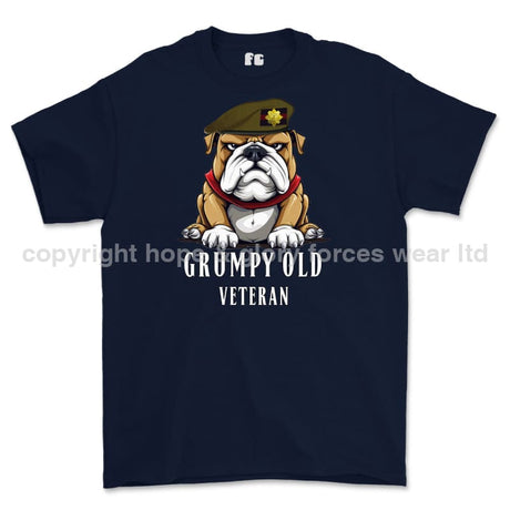 Grumpy Old Scots Guards Veteran Printed T-Shirt - Navy Blue
