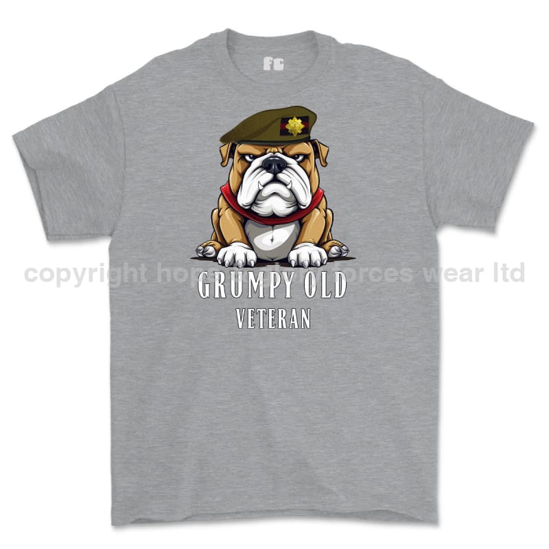 Grumpy Old Scots Guards Veteran Printed T-Shirt - Sports Grey