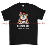 Grumpy Old Scots Highlander Veteran Printed T-Shirt - Black