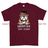 Grumpy Old Scots Highlander Veteran Printed T-Shirt - Maroon