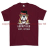 Grumpy Old Scots Highlander Veteran Printed T-Shirt - Maroon