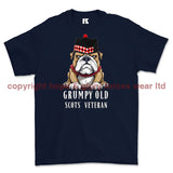 Grumpy Old Scots Highlander Veteran Printed T-Shirt - Navy Blue