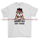 Grumpy Old Scots Highlander Veteran Printed T-Shirt - White