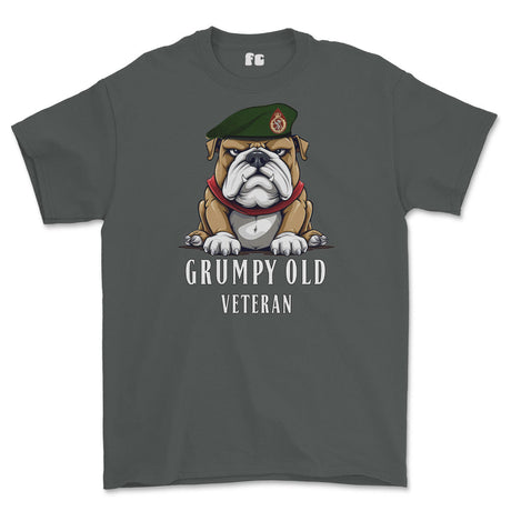 Grumpy Old WRAC Veteran Printed T-Shirt - Charcoal