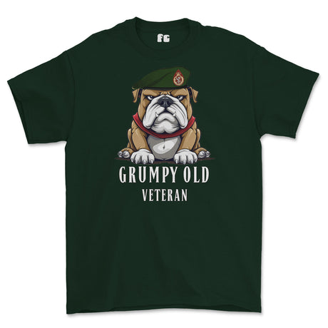 Grumpy Old WRAC Veteran Printed T-Shirt - Green