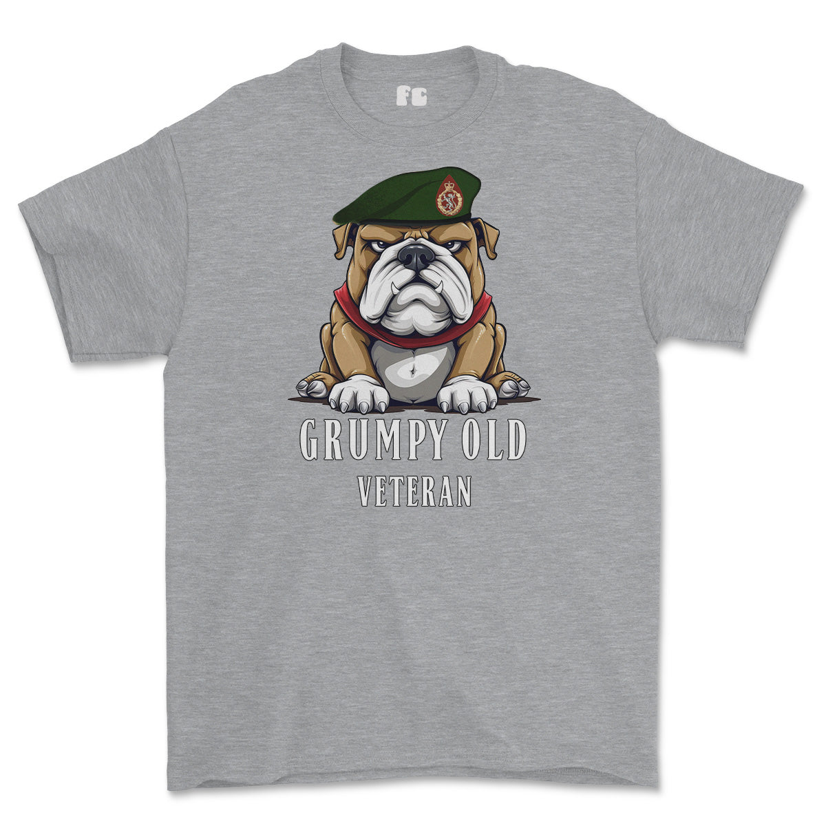 Grumpy Old WRAC Veteran Printed T-Shirt - Sports Grey