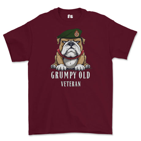 Grumpy Old WRAC Veteran Printed T-Shirt - Maroon
