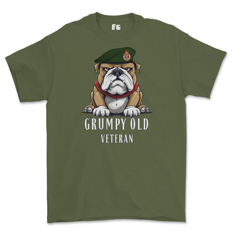 Grumpy Old WRAC Veteran Printed T-Shirt - Olive Green