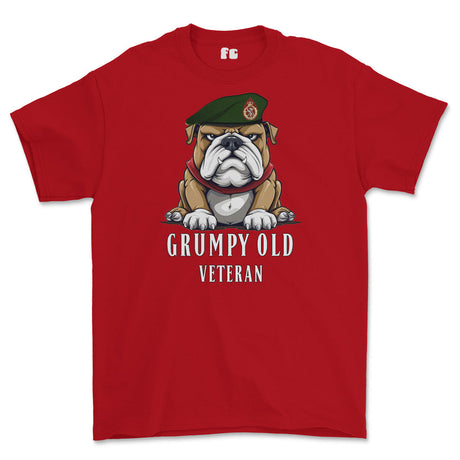 Grumpy Old WRAC Veteran Printed T-Shirt - Red