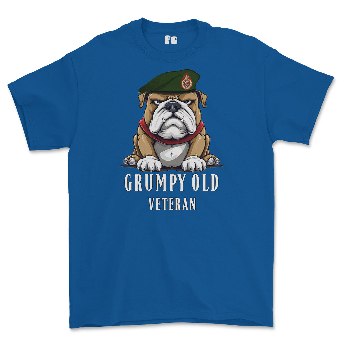Grumpy Old WRAC Veteran Printed T-Shirt - Royal Blue