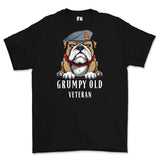 Grumpy Old QARANC Veteran Printed T-Shirt - Black