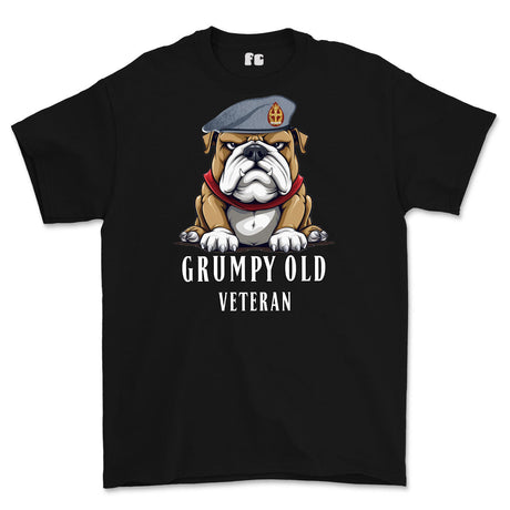 Grumpy Old QARANC Veteran Printed T-Shirt - Black
