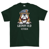 Grumpy Old QARANC Veteran Printed T-Shirt - Green