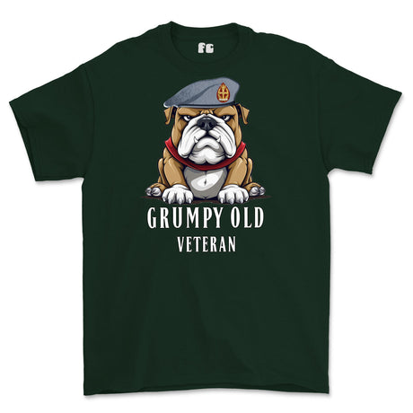 Grumpy Old QARANC Veteran Printed T-Shirt - Green