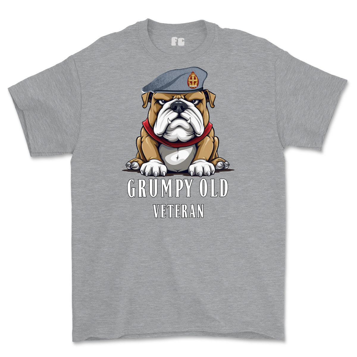 Grumpy Old QARANC Veteran Printed T-Shirt - Sports Grey