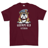 Grumpy Old QARANC Veteran Printed T-Shirt - Maroon