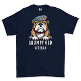 Grumpy Old QARANC Veteran Printed T-Shirt - Navy Blue