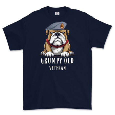 Grumpy Old QARANC Veteran Printed T-Shirt - Navy Blue