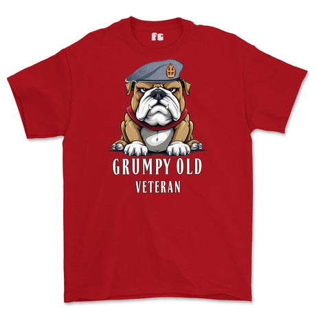Grumpy Old QARANC Veteran Printed T-Shirt - Red