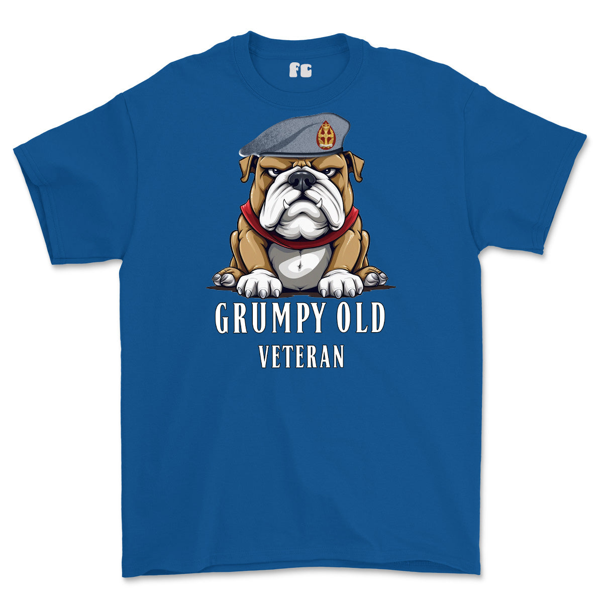 Grumpy Old QARANC Veteran Printed T-Shirt - Royal Blue