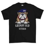 Grumpy Old Queens Own Yeomanry Veteran Printed T-Shirt - Black