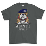 Grumpy Old Queens Own Yeomanry Veteran Printed T-Shirt - Charcoal