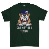 Grumpy Old Queens Own Yeomanry Veteran Printed T-Shirt - Green