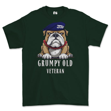 Grumpy Old Queens Own Yeomanry Veteran Printed T-Shirt - Green