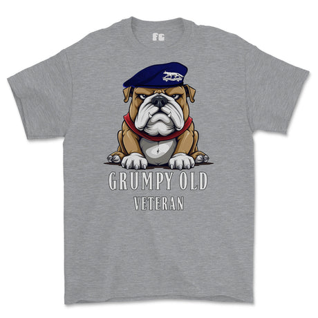 Grumpy Old Queens Own Yeomanry Veteran Printed T-Shirt - Sports Grey