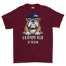 Grumpy Old Queens Own Yeomanry Veteran Printed T-Shirt - Maroon