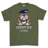 Grumpy Old Queens Own Yeomanry Veteran Printed T-Shirt - Olive Green